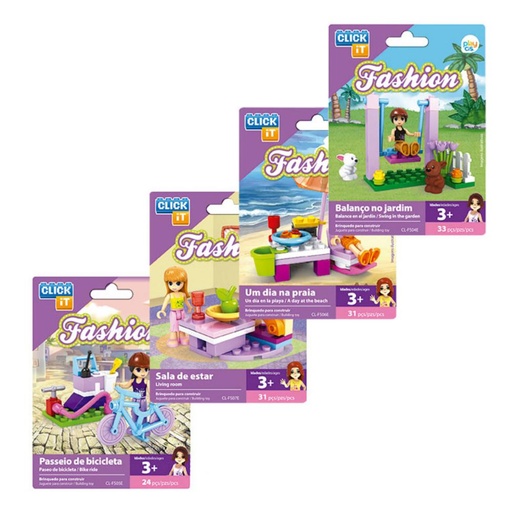 [710234] JUEGO BLOQUES CLICK-IT FASHION