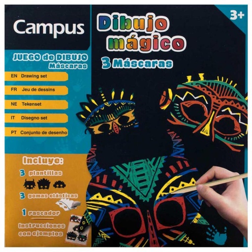 [630687] LAMINA DIBUJO MAGICO MASCARAS