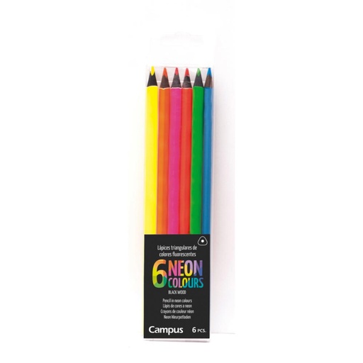 [080563] LAPIZ CAMPUS HEXAGONAL FLUORESCENTE 6 COL