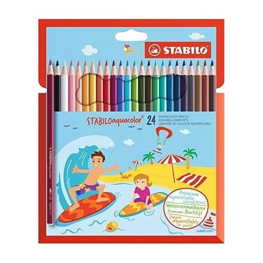 [122289] LAPIZ ACUARELABLE STABILO AQUACOLOR 24U