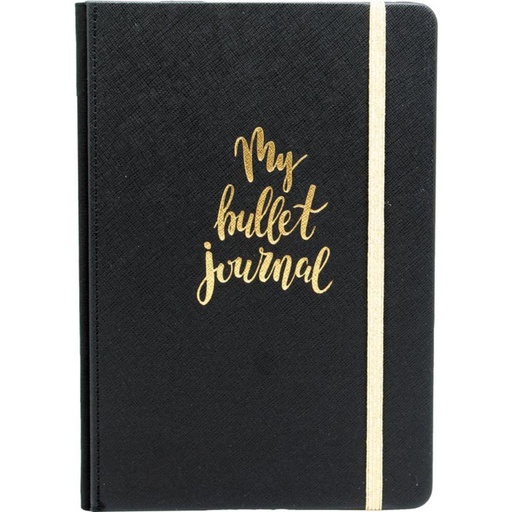 [002964] LIBRETA MO A5 C/GOMA 96H 80G BULLET JOURNAL NEGRO