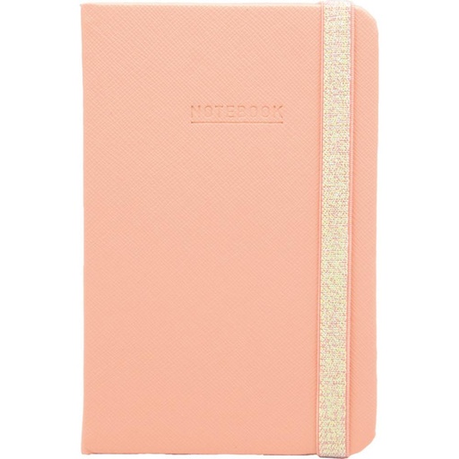 [002960] LIBRETA MO A6 C/GOMA 96H 80G LISO ROSA