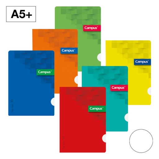 [002755] LIBRETA GRAPADA CAMPUS A5+T.PLASTICO 48H 90G LISO