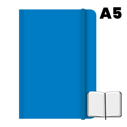 [003516] LIBRETA A5 T.FORRADA 96H 75G HN AZUL CLARO
