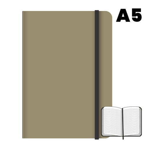 [003515] LIBRETA A5 T.FORRADA 96H 75G HN BEIGE
