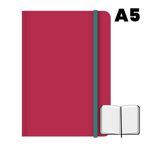 [003521] LIBRETA A5 T.FORRADA 96H 75G HN ROJO