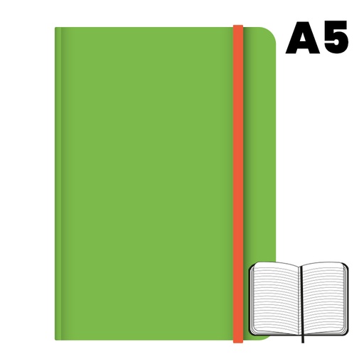 [003519] LIBRETA A5 T.FORRADA 96H 75G HN VERDE