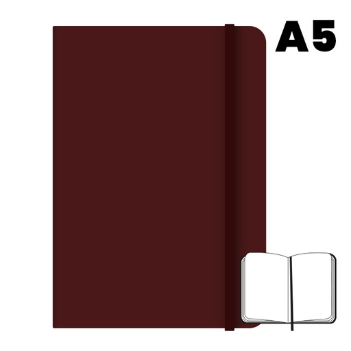 [003532] LIBRETA A5 T.FORRADA 96H 75G LISO MARRON