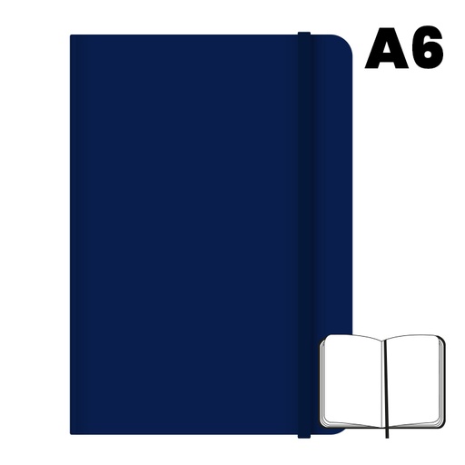 [003504] LIBRETA A6 T.FORRADA 96H 75G HN AZUL MARINO