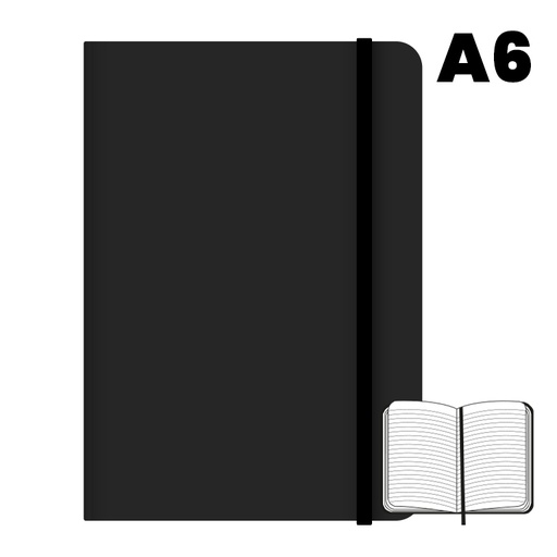 [003493] LIBRETA A6 T.FORRADA 96H 75G HN NEGRO
