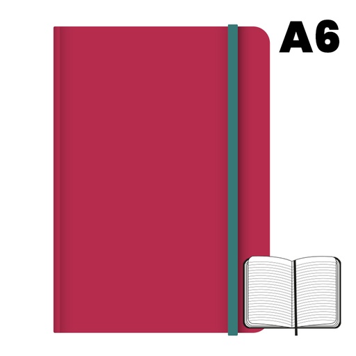 [003501] LIBRETA A6 T.FORRADA 96H 75G HN ROJO