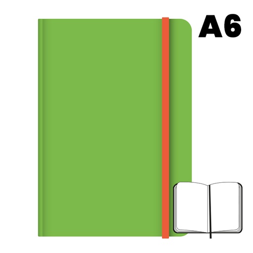 [003509] LIBRETA A6 T.FORRADA 96H 75G HN VERDE