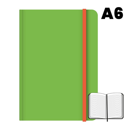 [003499] LIBRETA A6 T.FORRADA 96H 75G HN VERDE