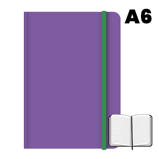 [003497] LIBRETA A6 T.FORRADA 96H 75G HN VIOLETA
