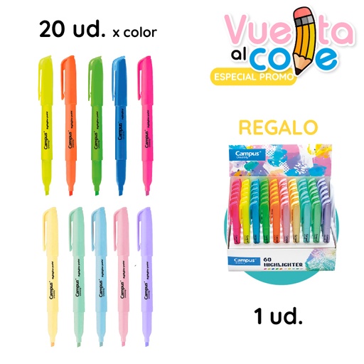 [863221] LOTE FLUORESCENTE PEN CAMPUS
