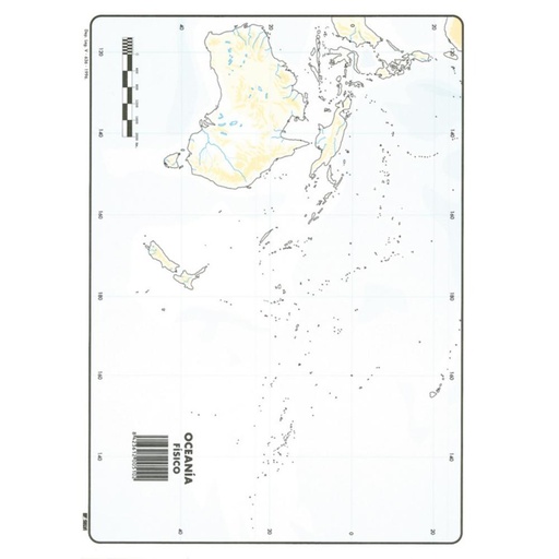 [630353] MAPA MUDO OCEANIA FISICO