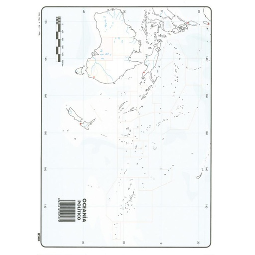 [630354] MAPA MUDO OCEANIA POLITICO