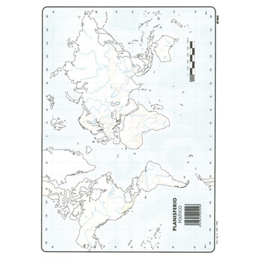 [630364] MAPA MUDO PLANISFERIO POLITICO