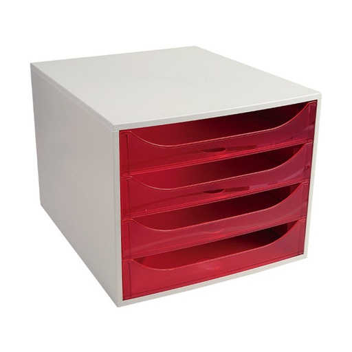 [209208] MODULO 4 CAJONES A4+ ROJO