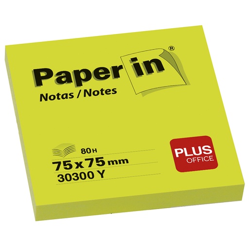 [001208] NOTAS PAPER IN 75X75 AMARILLO NEON