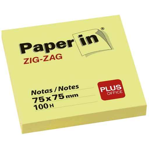 [001835] NOTAS PAPER IN 75X75 AMARILLAS ZIG ZAG