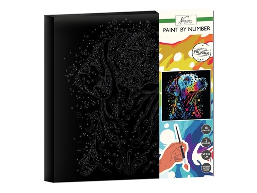 [926848] PINTAR POR NUMEROS BLACK CANVAS PERRO AR2021/GE