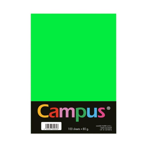 [002889] PAPEL A4 80GR 100H VERDE NEON