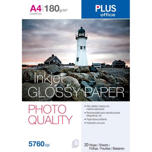 [001646] PAPEL A4 PHOTO GLOSSY 180GR