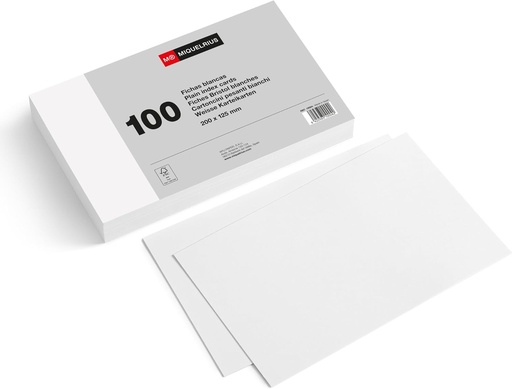 [072848] PAQUETE FICHAS LISAS 125X200 100UD
