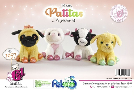 [000800] PELUCHE PATITAS SURTIDOS