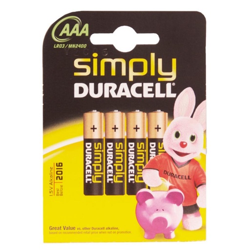 [749677] PILAS DURACELL SUMPLY AAA/4 B4
