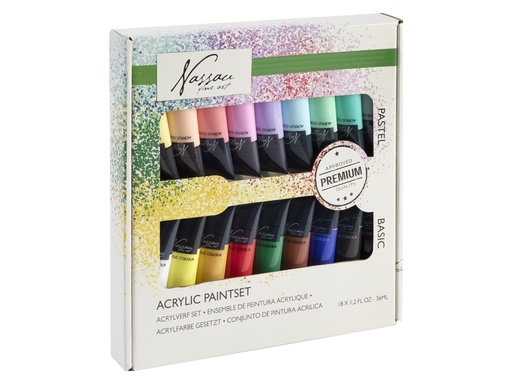 [727196] PINTURA ACRILICA PASTEL 36ML 18COL AR0701/21GE