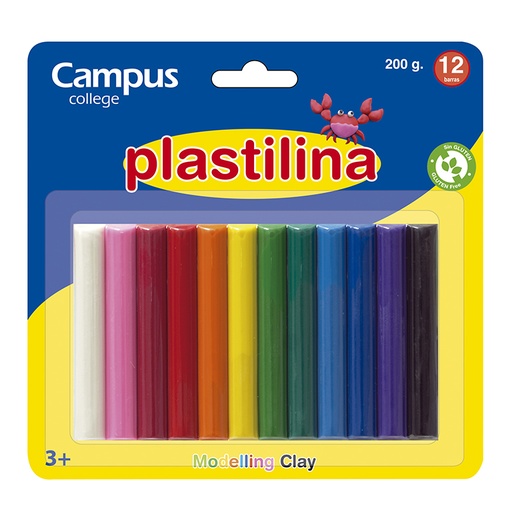 [630715] PLASTILINA CAMPUS BLISTER 12CL