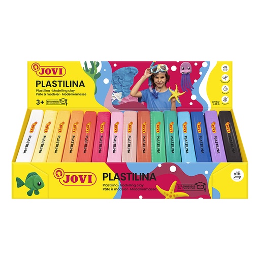 [630121] PLASTILINA JOVI 71 COLORES SURTIDO 15UD