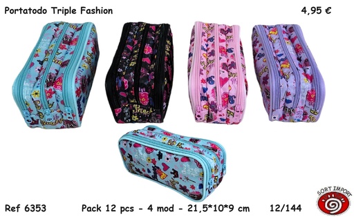 [752264] PORTATODO TRIPLE FASHION 6353