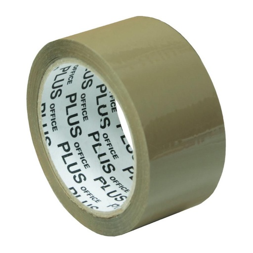 [040014] CINTA PRECINTO MARRON PLUS OFFICE 50MMX66M
