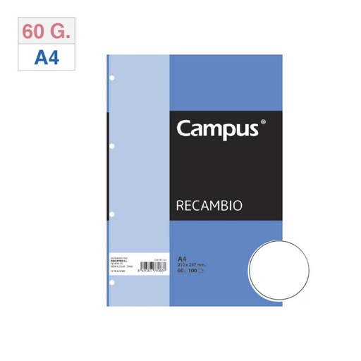 [001128] RECAMBIO A4 100H 4T LISO