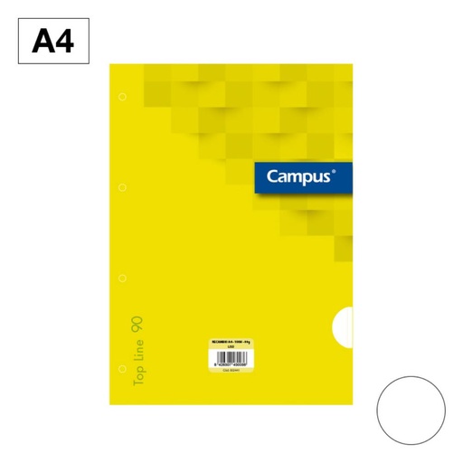[002441] RECAMBIO CAMPUS A4 100H 90G LISO 4 TALADROS