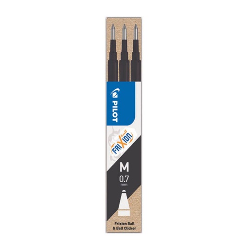 [119295] RECAMBIO BOLIGRAFO PILOT FRIXION BALL NEGRO B/3 UD.
