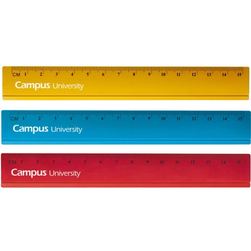 [600360] REGLA CAMPUS 15cm METALICA COLORES