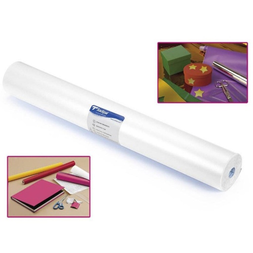 [649450] ROLLO PAPEL ADHESIVO BLANCO 0.50X20