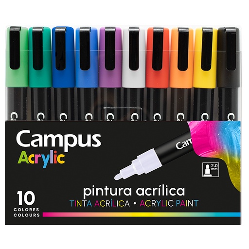 [081698] ROTULADOR CAMPUS ACRYLIC 10COL