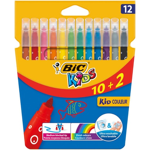 [118803] ROTULADOR BIC KID COULEUR 12CO