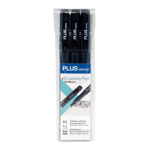 [600392] ROTULADOR CALIBRADO PLUS OFFICE NEGRO SURTIDOS /3 UD.