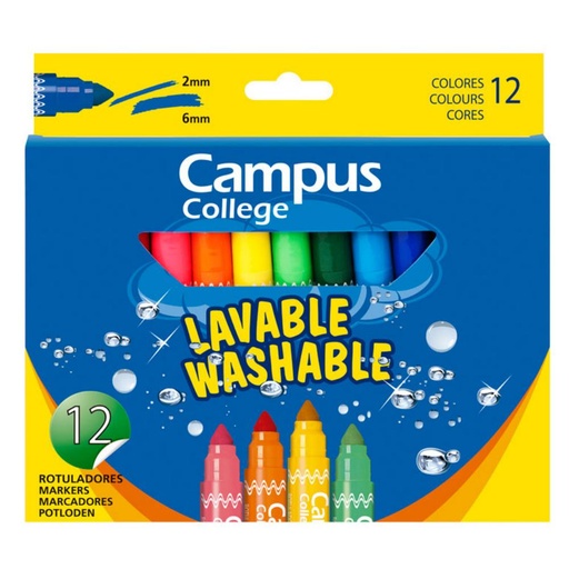 [630560] ROTULADOR CAMPUS JUMBO LAV.12COL
