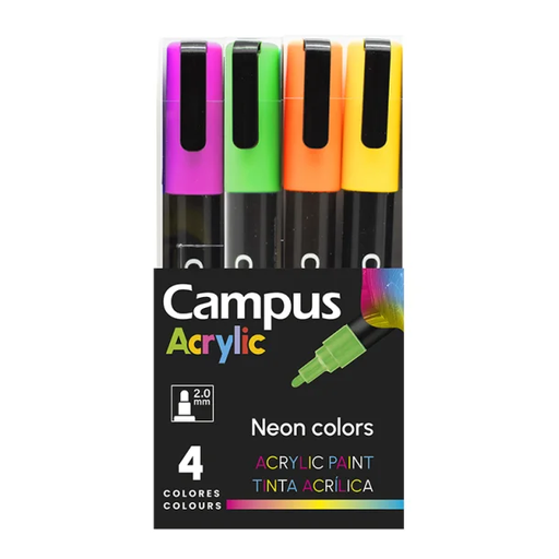 [081761] ROTULADORES ACRILICOS CAMPUS 4 COL NEON