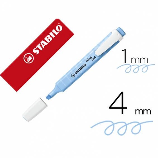 [122509] ROTULADOR FLUORESCENTE STABILO SWING COOL AZUL VENTOSO
