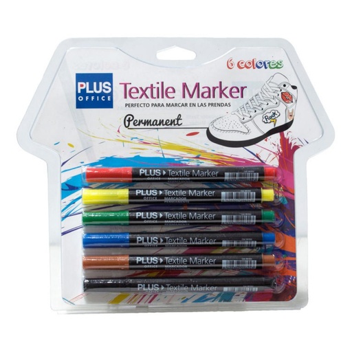 [081053] ROTULADOR PLUS TEXTIL 6 COLORES