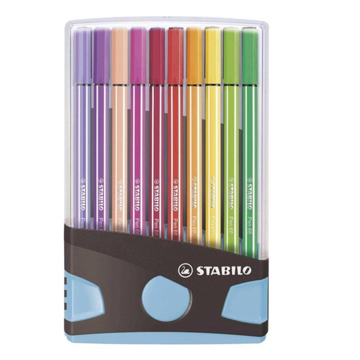 [118907] ROTULADOR PUNTA FIBRA STABILO PEN-68 COLOR PARADE ESTUCHE 20 UD.