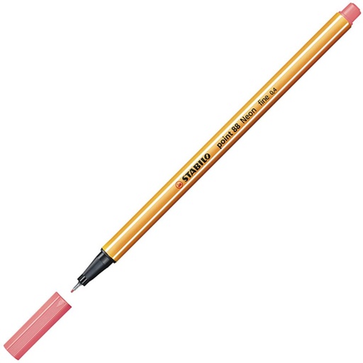 [119043] ROTULADOR PUNTA FIBRA STABILO POINT-88 ROJO NEON